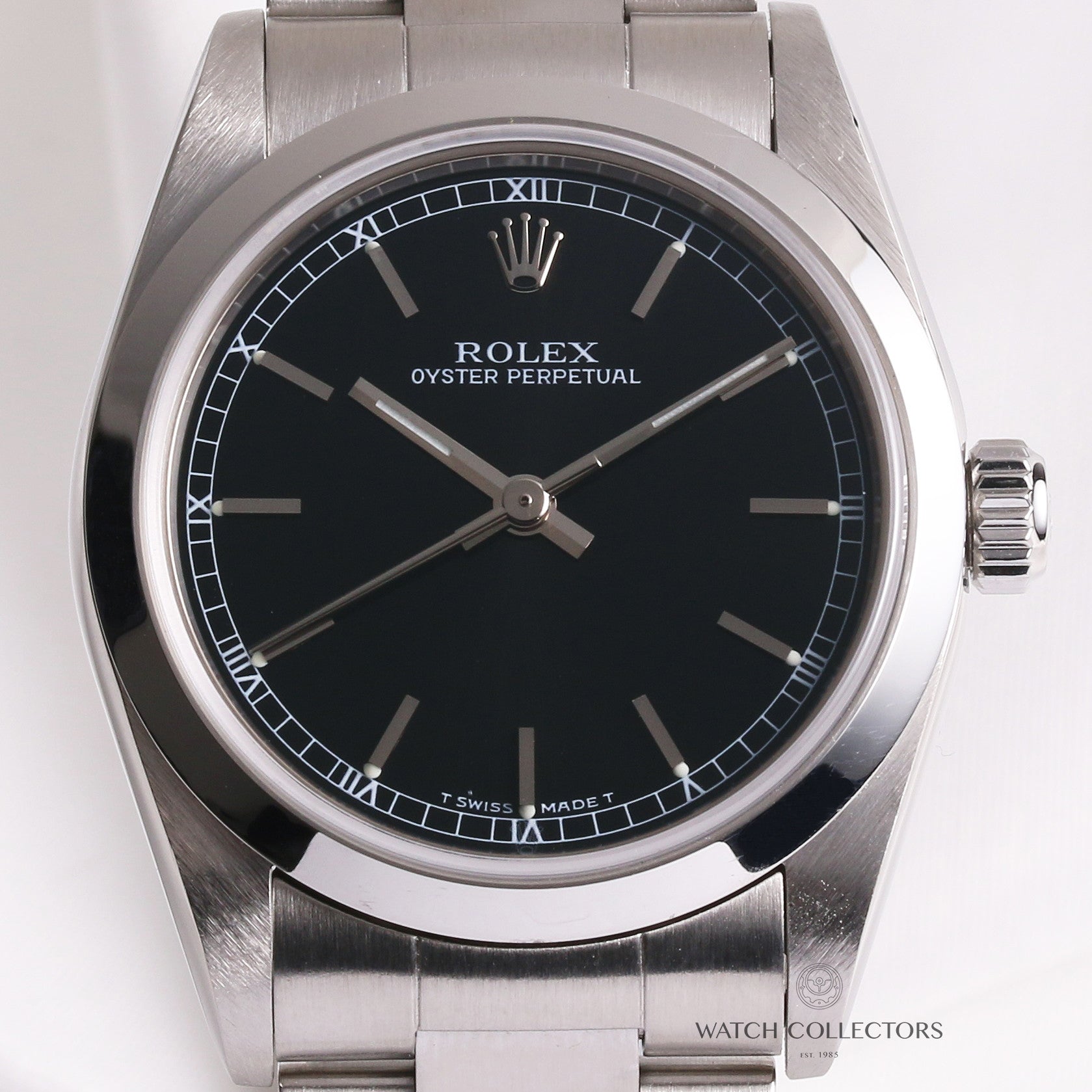 rolex_midsize_oyster_perpetual_black_dial_77080_stainless_steel_second_hand_watch_collectors_2