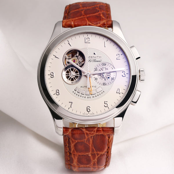 zenith_el_primero_grande_class_open_chronograph_stainless_steel_second_hand_watch_collectors_1